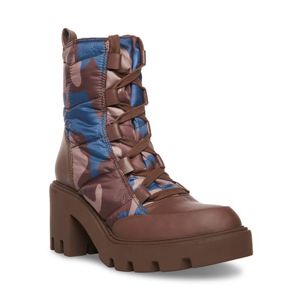 Steve Madden Pieper Camo Enkellaarsjes Dames Camo Gekleurd | SM-032BV