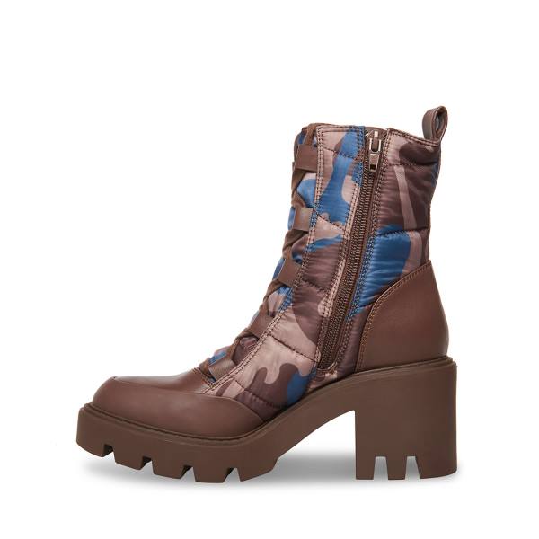 Steve Madden Pieper Camo Enkellaarsjes Dames Camo Gekleurd | SM-032BV