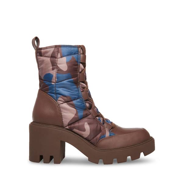 Steve Madden Pieper Camo Enkellaarsjes Dames Camo Gekleurd | SM-032BV