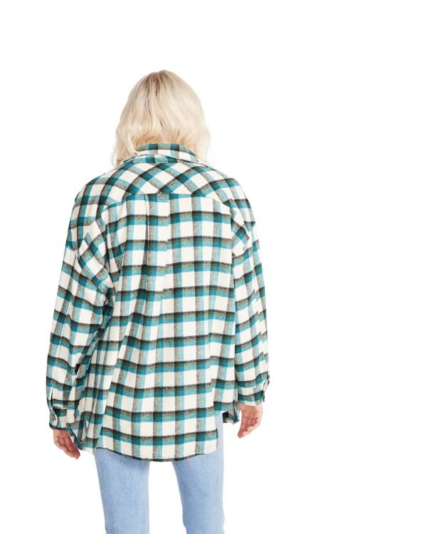 Steve Madden Plaid Button Down Topjes Dames Groen | SM-816TD