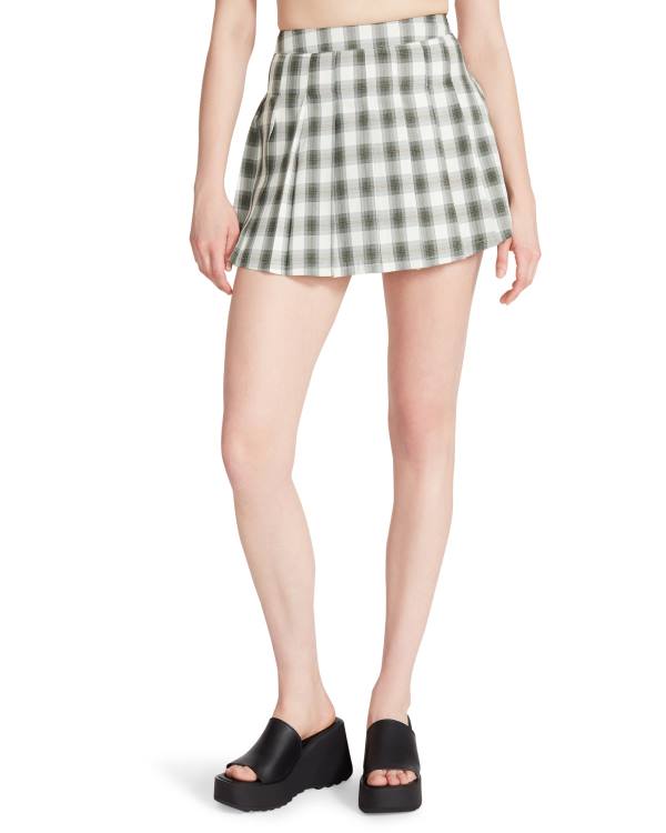 Steve Madden Plaid Pleated Mini Rokken Dames Groen | SM-372NH