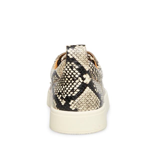 Steve Madden Portall Natural Snake Sneakers Heren Beige Slangenprint | SM-076NU