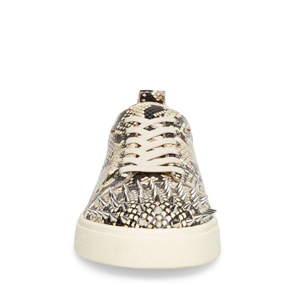 Steve Madden Portall Natural Snake Sneakers Heren Beige Slangenprint | SM-076NU