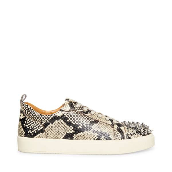 Steve Madden Portall Natural Snake Sneakers Heren Beige Slangenprint | SM-076NU