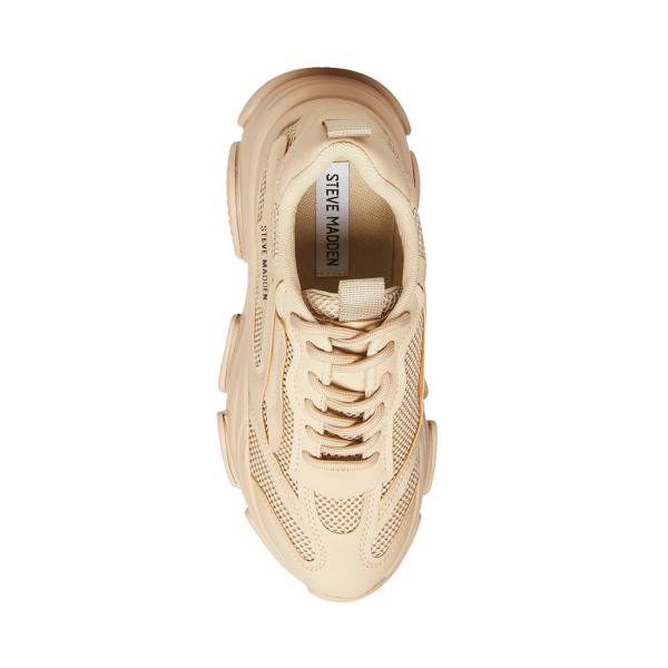 Steve Madden Possession Tan Sneakers Dames Bruin | SM-194FA