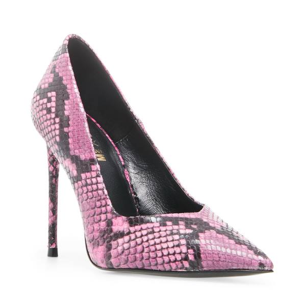 Steve Madden Princess Snake Heel Hakken Dames Roze Slangenprint | SM-291US