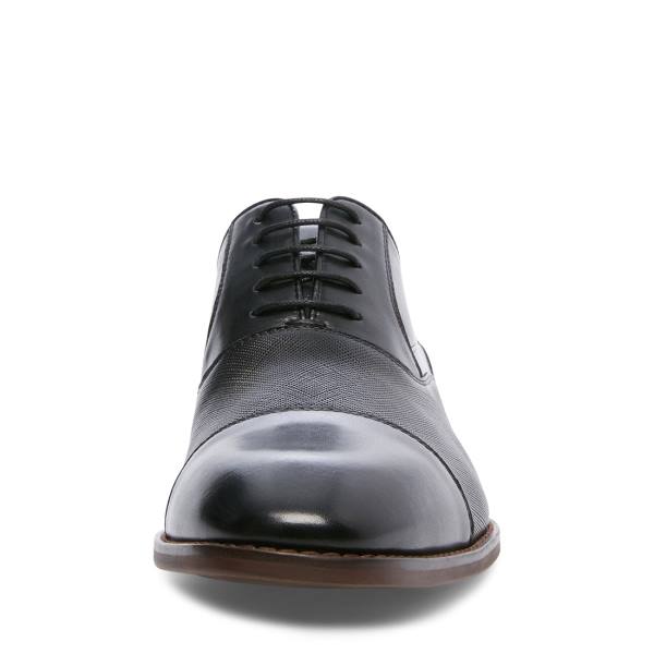 Steve Madden Proctor Leren Werkschoenen Heren Zwart | SM-104WU