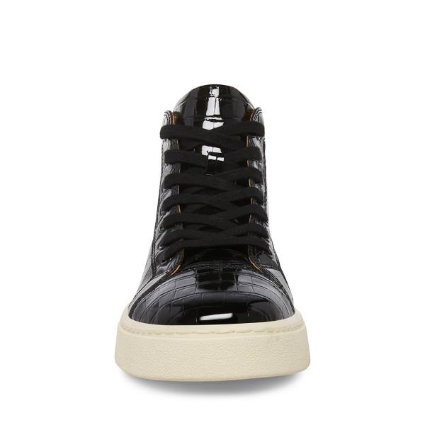 Steve Madden Promoter-c Crocodile Sneakers Heren Zwart | SM-462RX