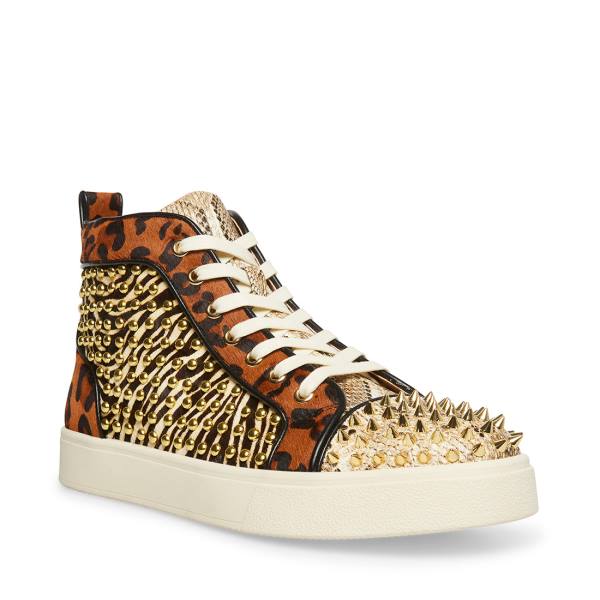 Steve Madden Promoter-s Exotic Sneakers Heren Goud | SM-902YX