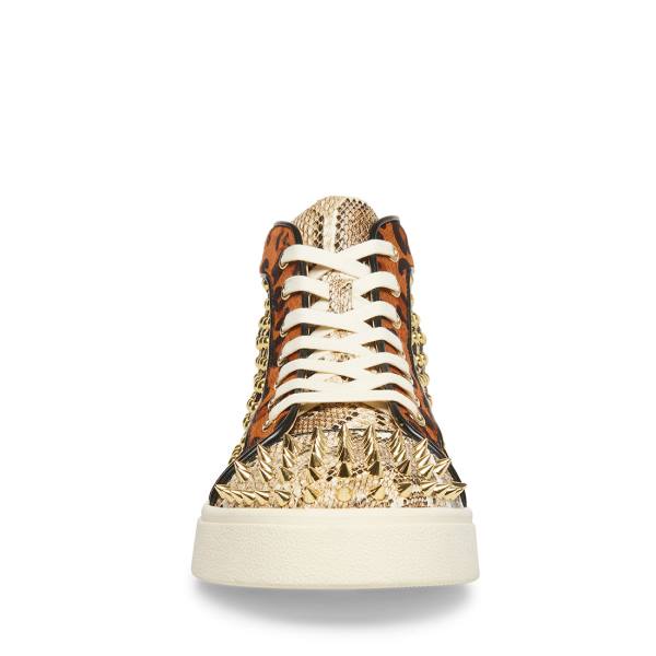 Steve Madden Promoter-s Exotic Sneakers Heren Goud | SM-902YX