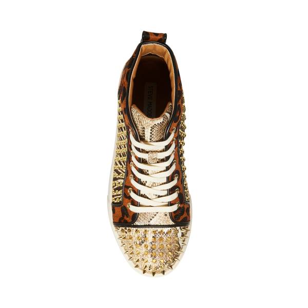 Steve Madden Promoter-s Exotic Sneakers Heren Goud | SM-902YX