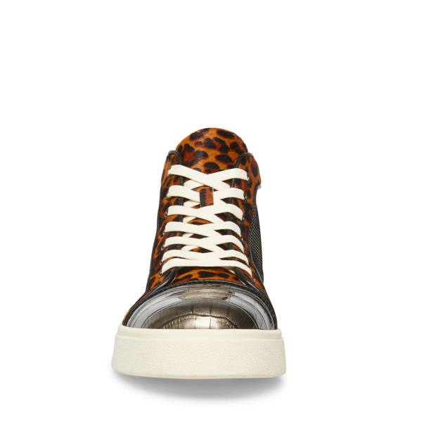 Steve Madden Promoter-s Leopard Sneakers Heren Zwart Leopard | SM-769KB