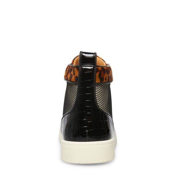 Steve Madden Promoter-s Leopard Sneakers Heren Zwart Leopard | SM-769KB