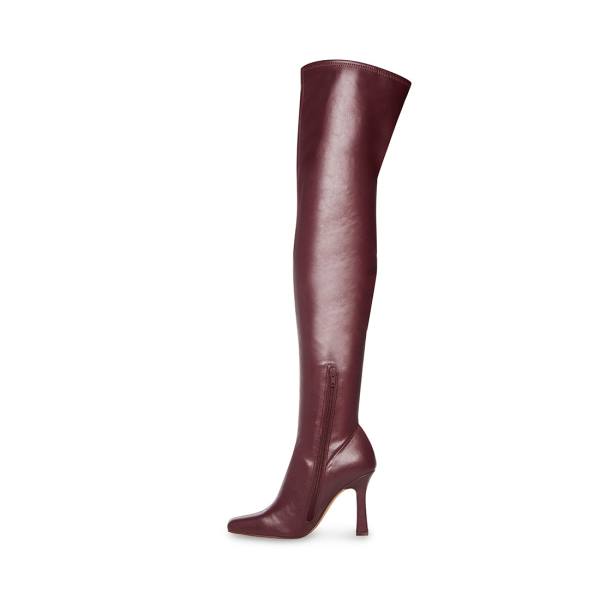 Steve Madden Prowl Burgundy Laarzen Dames Bordeaux | SM-462DC