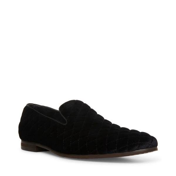 Steve Madden Quintin Velvet Loafers Heren Zwart | SM-372NR