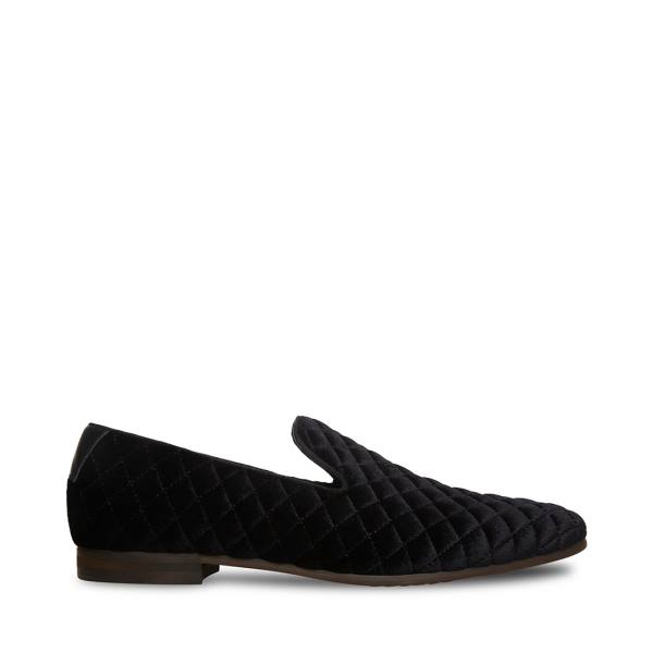 Steve Madden Quintin Velvet Loafers Heren Zwart | SM-372NR