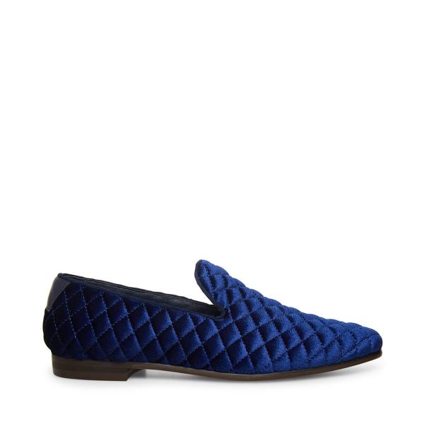 Steve Madden Quintin Velvet Loafers Heren Blauw | SM-728UC