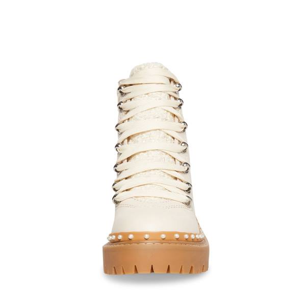 Steve Madden Rainier Bone Enkellaarsjes Dames Beige Gekleurd | SM-470KH