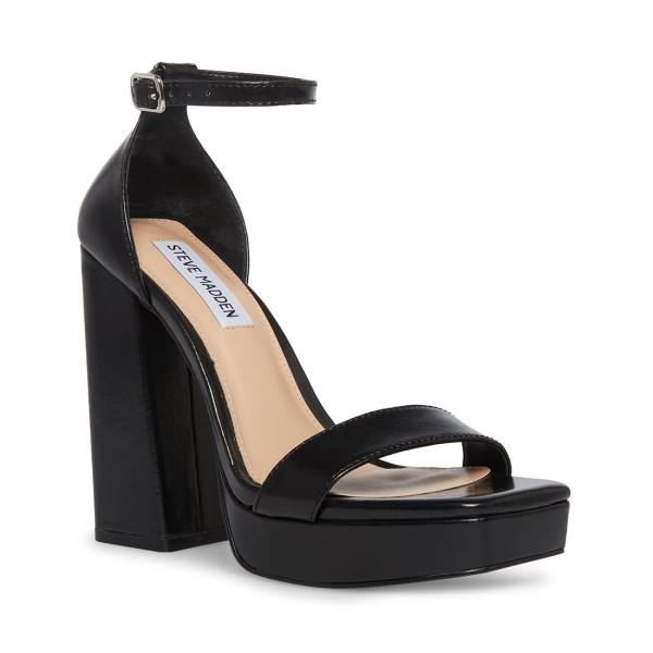 Steve Madden Replay Leren Heel Hakken Dames Zwart | SM-485HS