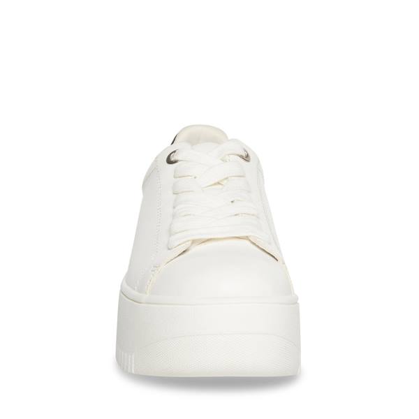 Steve Madden Rockaway Sneakers Dames Wit Zwart | SM-201SD