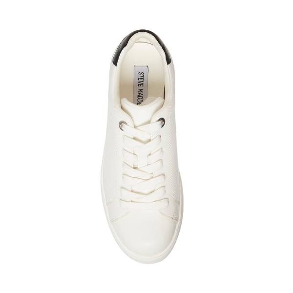 Steve Madden Rockaway Sneakers Dames Wit Zwart | SM-201SD