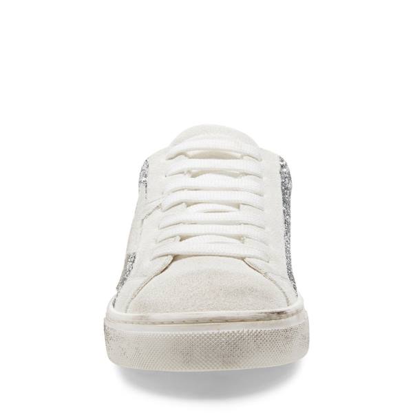 Steve Madden Rubie Glitter Sneakers Dames Zilver | SM-523OI