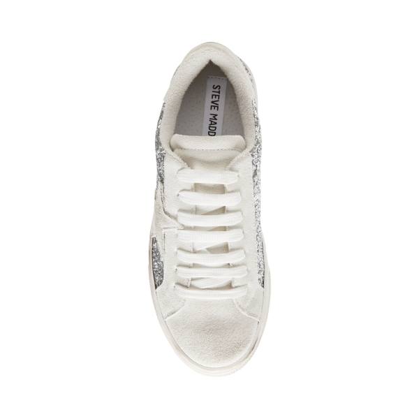 Steve Madden Rubie Glitter Sneakers Dames Zilver | SM-523OI