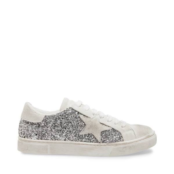 Steve Madden Rubie Glitter Sneakers Dames Zilver | SM-523OI