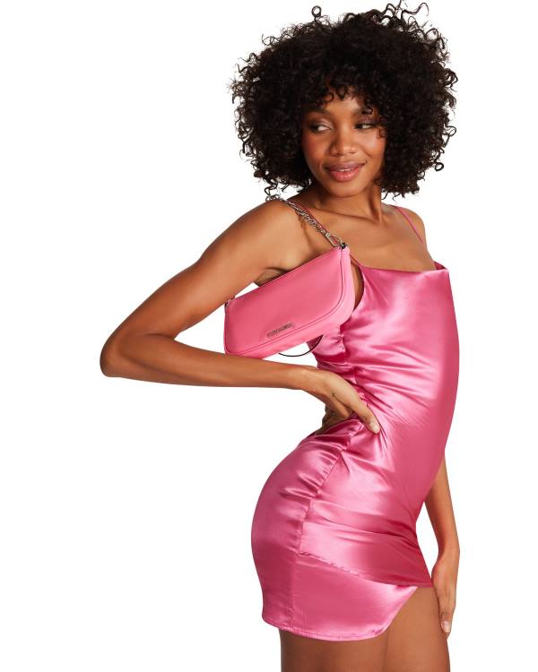 Steve Madden Satin Slip Jurken Dames Roze | SM-347AY