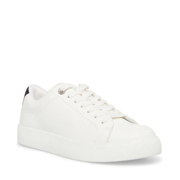 Steve Madden Scout Sneakers Dames Wit Zwart | SM-410JX