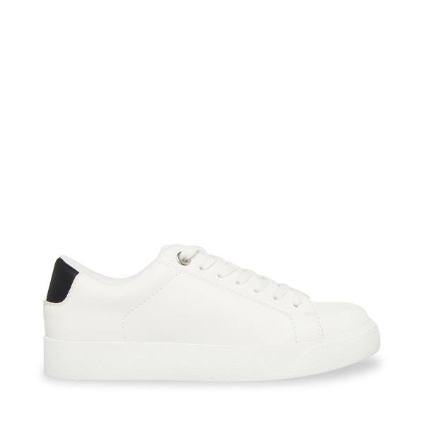 Steve Madden Scout Sneakers Dames Wit Zwart | SM-410JX