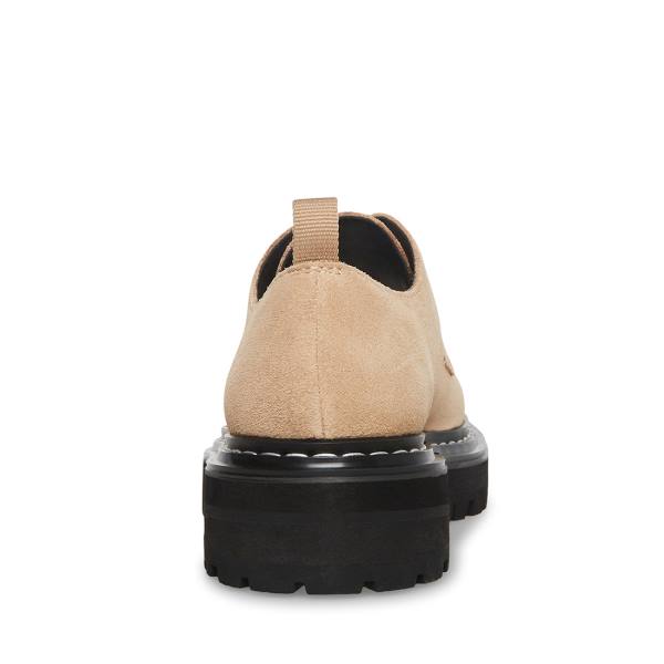 Steve Madden Sebastian Sand Suede Loafers Dames Bruin | SM-814ZP