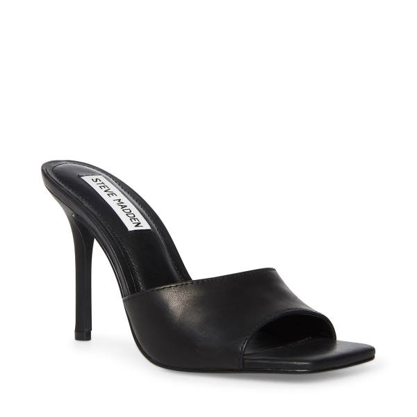 Steve Madden Signal Leren Heel Hakken Dames Zwart | SM-082WA