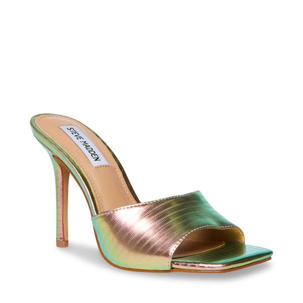 Steve Madden Signal Metallic Heel Hakken Dames Metal Gekleurd | SM-186NG