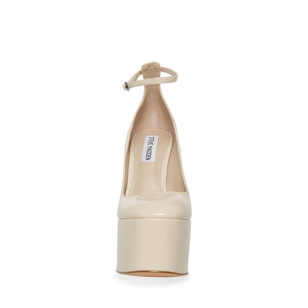 Steve Madden Skyrise Bone Lak Heel Hakken Dames Beige | SM-264WB