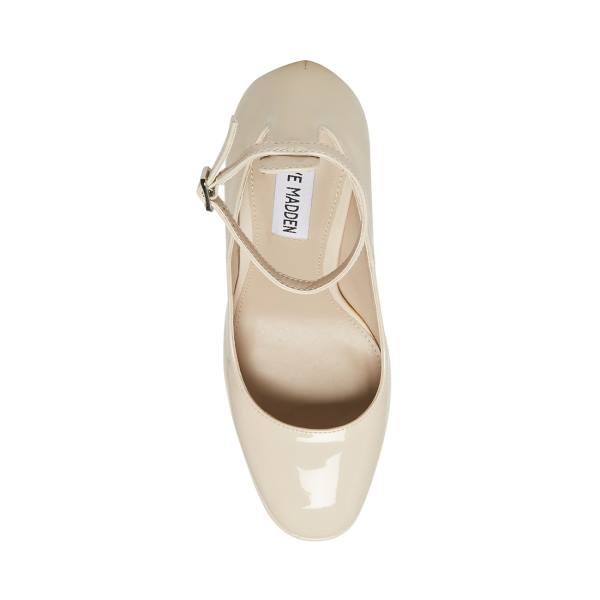 Steve Madden Skyrise Bone Lak Heel Hakken Dames Beige | SM-264WB