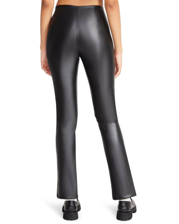 Steve Madden Slit Front Faux Leren Pant Leggings Dames Zwart | SM-931JB