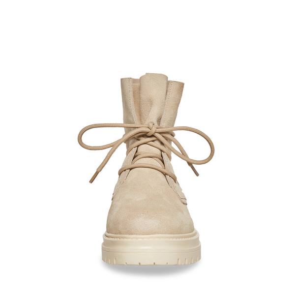 Steve Madden Tahoe Bone Suede Enkellaarsjes Dames Beige | SM-754FI