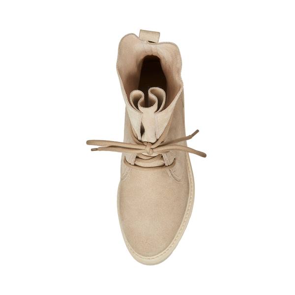 Steve Madden Tahoe Bone Suede Enkellaarsjes Dames Beige | SM-754FI