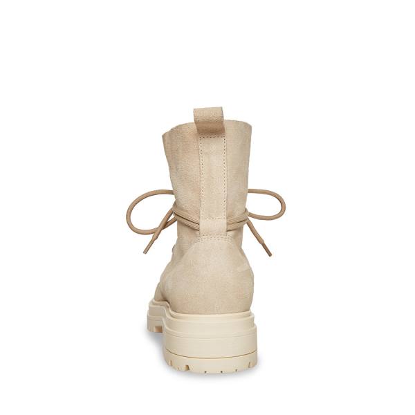 Steve Madden Tahoe Bone Suede Enkellaarsjes Dames Beige | SM-754FI