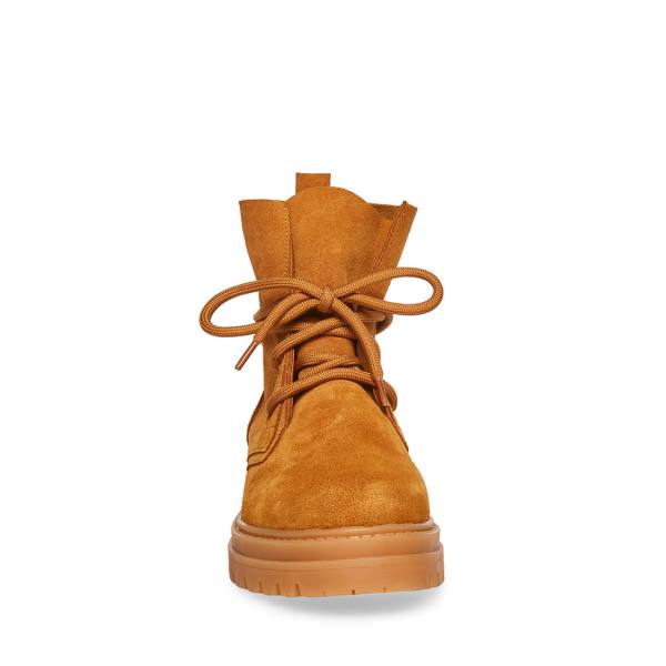 Steve Madden Tahoe Tan Suede Enkellaarsjes Dames Bruin | SM-502YT