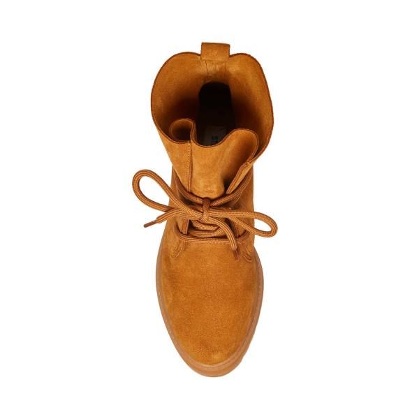 Steve Madden Tahoe Tan Suede Enkellaarsjes Dames Bruin | SM-502YT