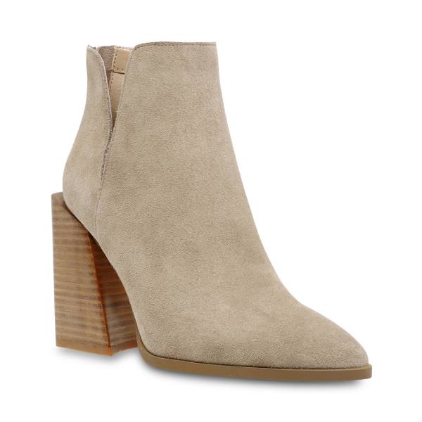 Steve Madden Taylen Tan Suede Enkellaarsjes Dames Bruin | SM-063CV