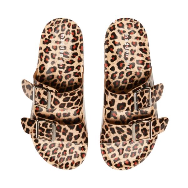 Steve Madden Teddy-t Leopard Sandalen Dames Leopard | SM-938DE