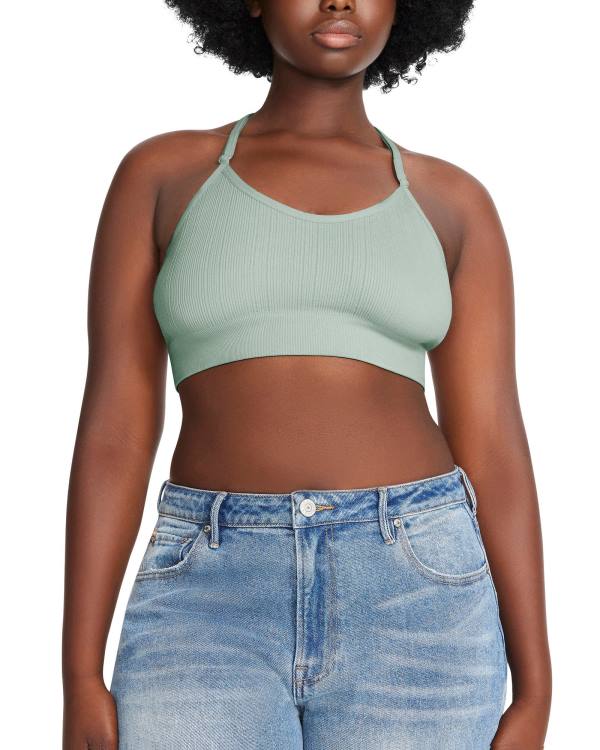 Steve Madden The Ella Mesh Bralette Sage Plus Topjes Dames Groen | SM-081JH