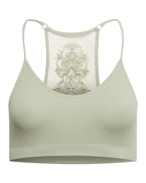 Steve Madden The Ella Mesh Bralette Sage Plus Topjes Dames Groen | SM-081JH