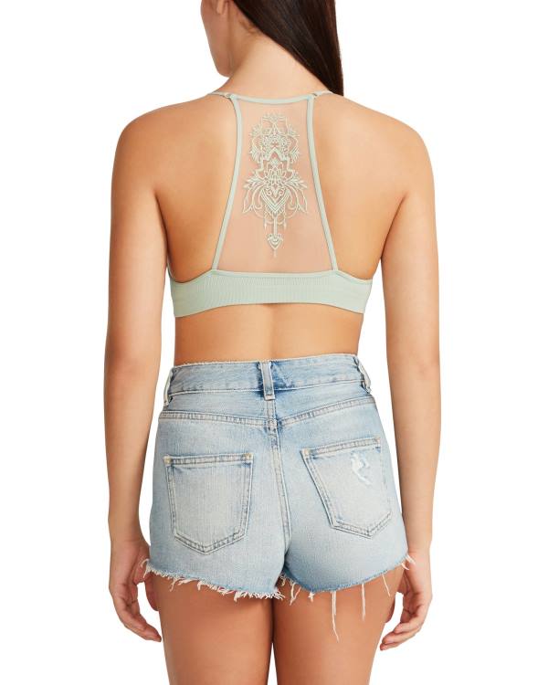 Steve Madden The Ella Mesh Bralette Sage Topjes Dames Groen | SM-642YO