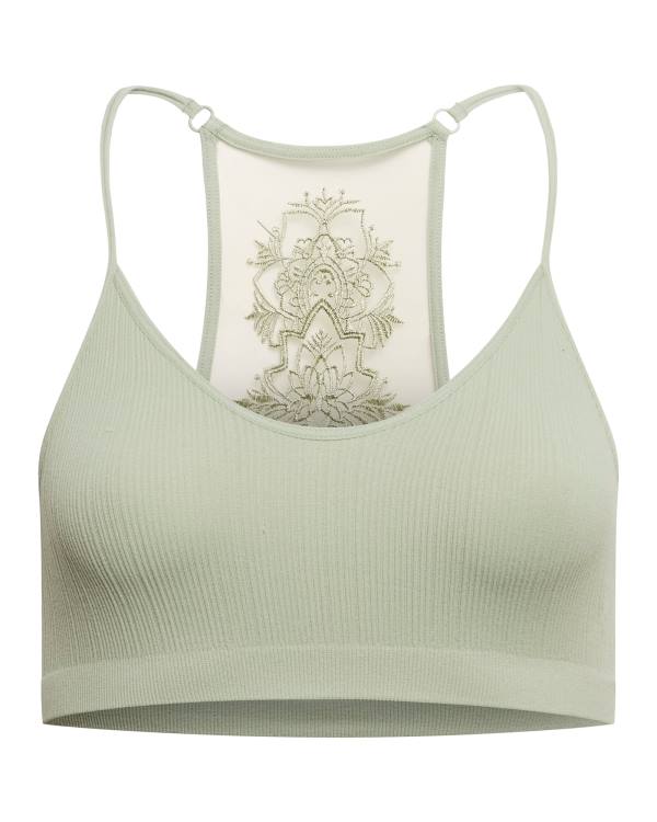 Steve Madden The Ella Mesh Bralette Sage Topjes Dames Groen | SM-642YO