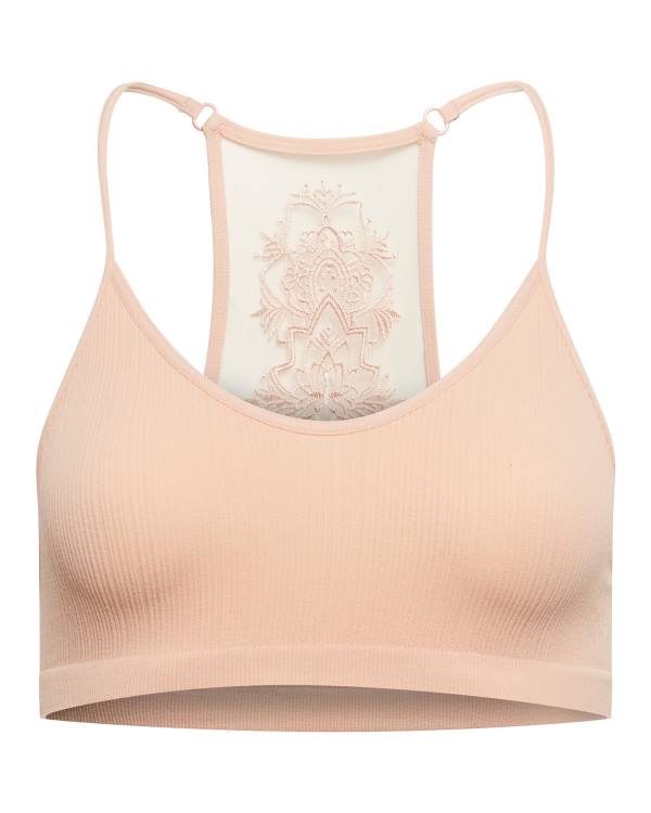 Steve Madden The Ella Mesh Bralette Tan Topjes Dames Bruin | SM-178CQ