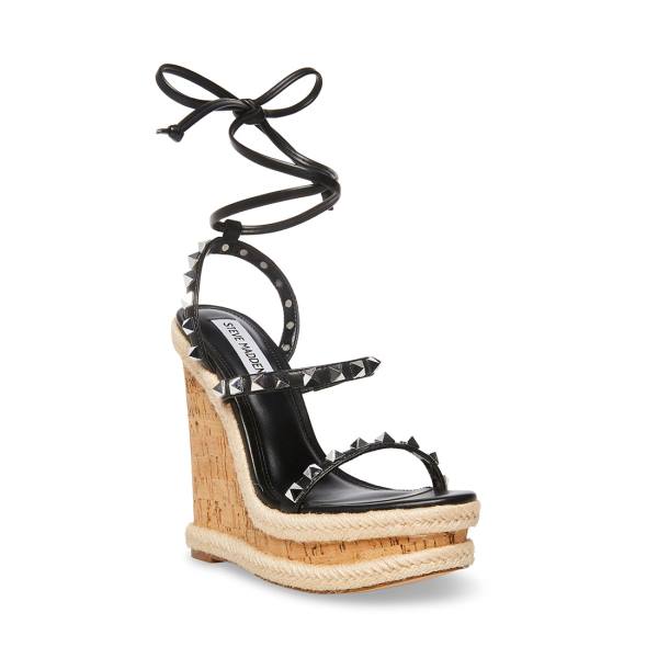 Steve Madden Tinsley Sandalen Dames Zwart Gekleurd | SM-592OG